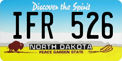 ND license plate IFR526