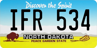ND license plate IFR534
