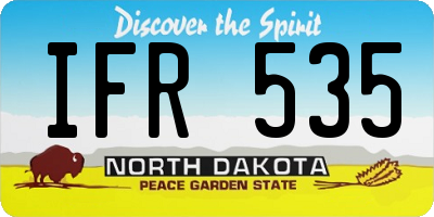 ND license plate IFR535