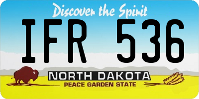 ND license plate IFR536