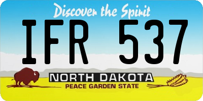 ND license plate IFR537