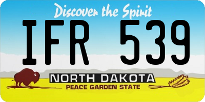 ND license plate IFR539