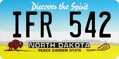 ND license plate IFR542