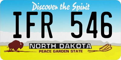 ND license plate IFR546