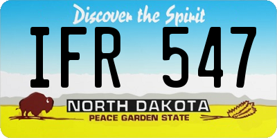 ND license plate IFR547