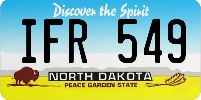 ND license plate IFR549