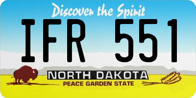 ND license plate IFR551