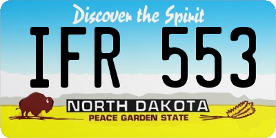 ND license plate IFR553