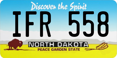 ND license plate IFR558