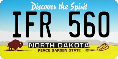 ND license plate IFR560