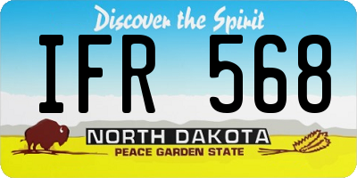 ND license plate IFR568