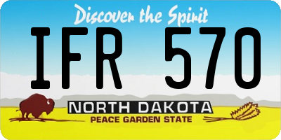 ND license plate IFR570
