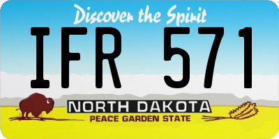 ND license plate IFR571