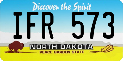 ND license plate IFR573