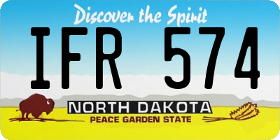 ND license plate IFR574