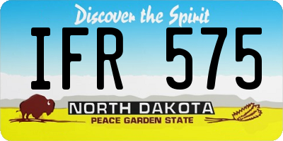 ND license plate IFR575