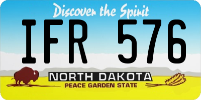 ND license plate IFR576
