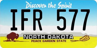 ND license plate IFR577