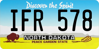 ND license plate IFR578