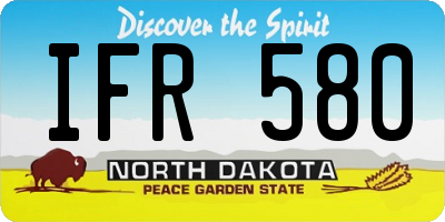 ND license plate IFR580