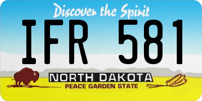 ND license plate IFR581