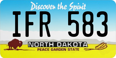 ND license plate IFR583