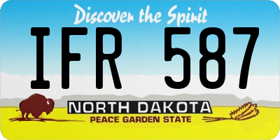 ND license plate IFR587