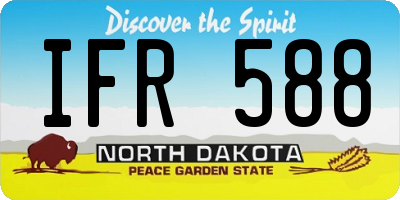ND license plate IFR588