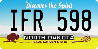 ND license plate IFR598