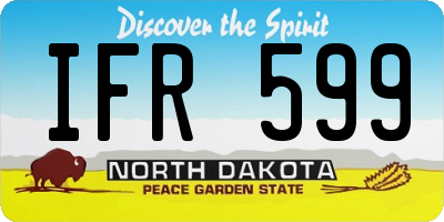 ND license plate IFR599