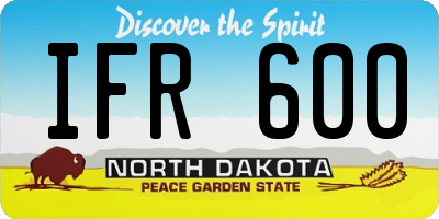 ND license plate IFR600