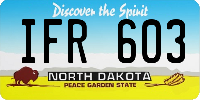 ND license plate IFR603