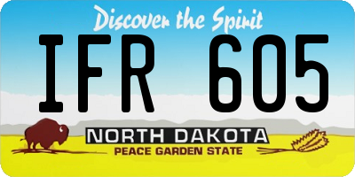 ND license plate IFR605