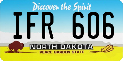 ND license plate IFR606
