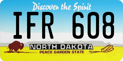 ND license plate IFR608