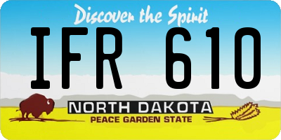 ND license plate IFR610