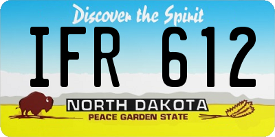 ND license plate IFR612