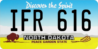 ND license plate IFR616