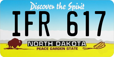 ND license plate IFR617
