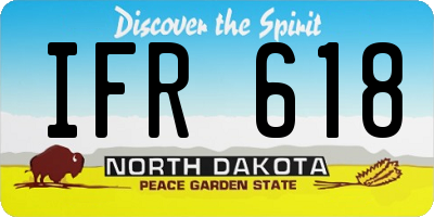 ND license plate IFR618