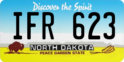 ND license plate IFR623