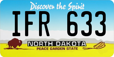 ND license plate IFR633