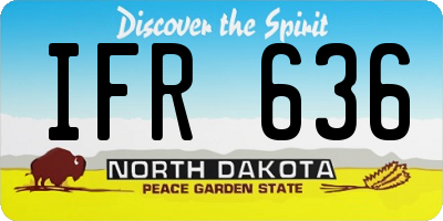 ND license plate IFR636