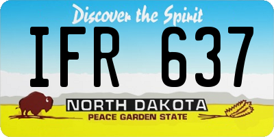 ND license plate IFR637