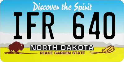 ND license plate IFR640