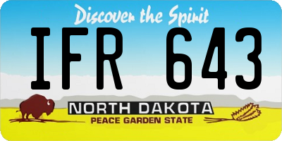 ND license plate IFR643
