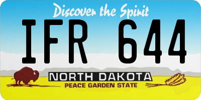 ND license plate IFR644