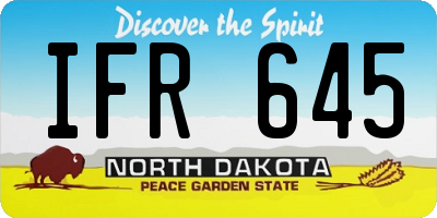 ND license plate IFR645