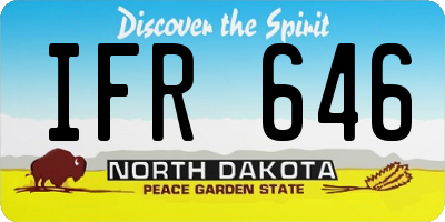 ND license plate IFR646