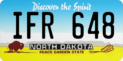ND license plate IFR648